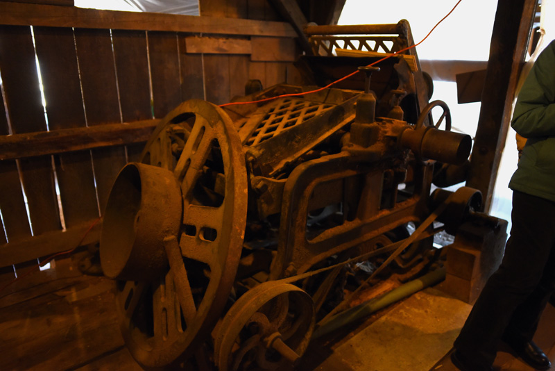 A planer from when the Pemaquid Mill was still in operation. (Jessica Picard photo)