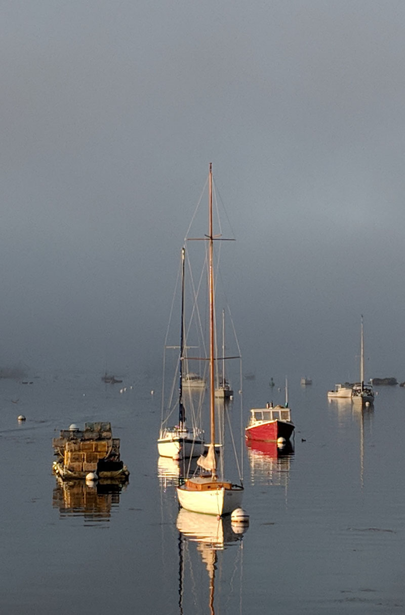 Dick Morrison placed sixth in the #LCNme365 photo contest, receiving 40 votes for his photo of boats in the harbor on a foggy day. Morrison, of Boothbay Harbor, won the September #LCNme365 photo contest.