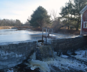 The Clary Lake Dam on New Year's Eve, after the completion of repairs in late December. The repairs will raise the lake's water level. (Jessica Clifford photo)