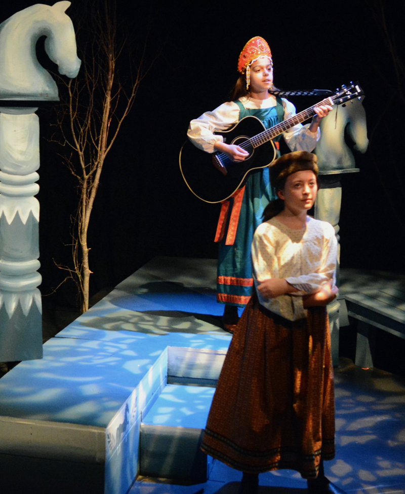 Sophia Scott (left) adds lyric tunes scored by her father, Guy Scott, throughout "The Snow Maiden" and Anna Lupien plays the role of Kupava. (Photo courtesy Jenny Mayher)