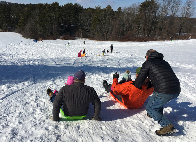 With the right conditions, sledding is a big draw at Winter Fest, which will take place this year on Sunday, Feb. 10 from noon-3 p.m.