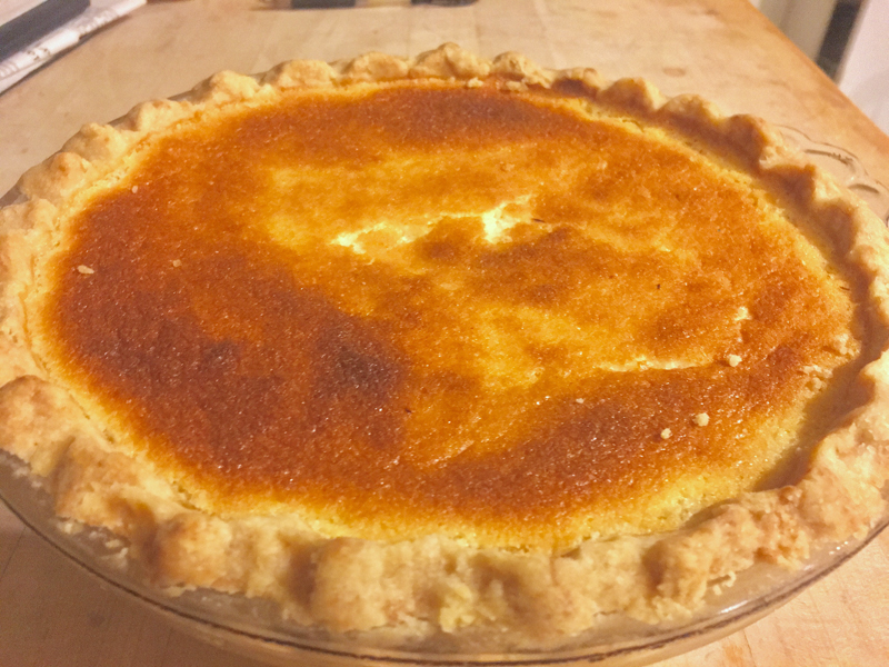 Lemon sponge pie fresh out of the oven. (Suzi Thayer photo)