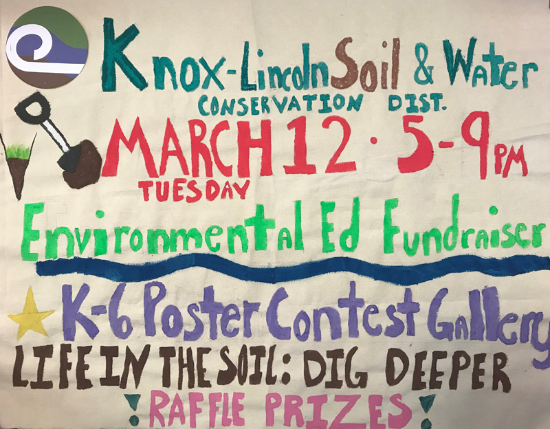 Knox-Lincoln Soil & Water Conservation District will hold an environmental education fundraiser at Flatbread Company, at 100 Commercial St./Route 1 in Rockport, on Tuesday, March 12 from 5-9 p.m.