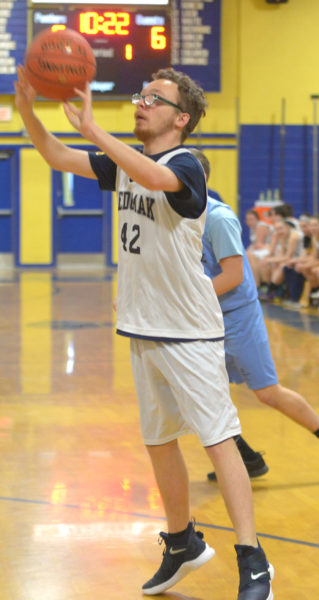 Jacob Rinehart takes a shot for Medomak. (Paula Roberts photo)