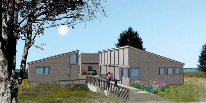 A rendering of a possible design for the new pavilion at Pemaquid Beach Park. The Bristol Parks and Recreation Department has received a $300,000 grant for the project. (Image courtesy Theodore + Theodore)