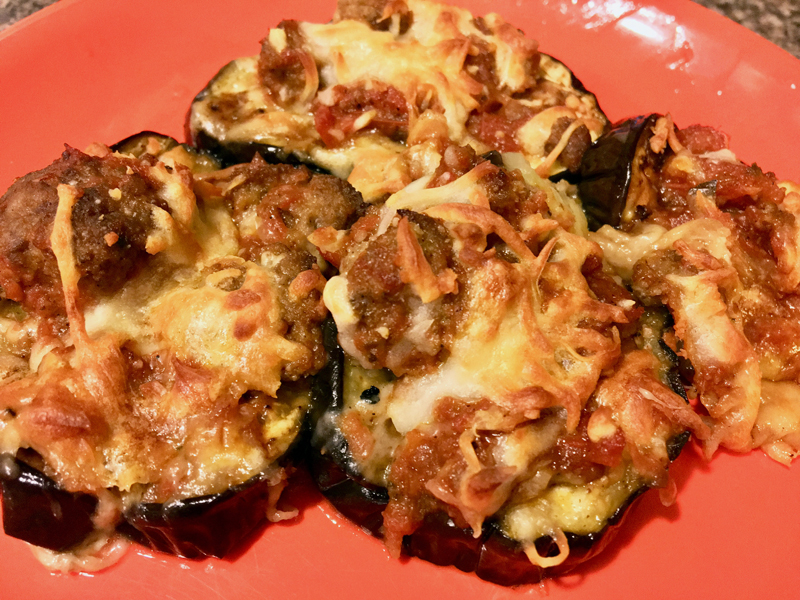 My version of (almost) keto eggplant Parm. (Suzi Thayer photo)