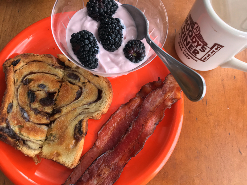 A keto breakfast, minus the cinnamon swirl toast. (Suzi Thayer photo)