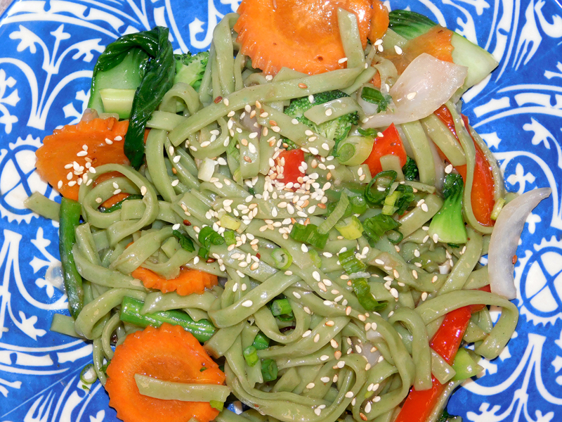 Sesame Noodle, a dish with vegetable noodles and assorted fresh vegetables stir-fried with sesame brown sauce is one of six samplers that will be available during the Know Your Noodles party at Racha Noodle Bar by Best Thai in Damariscotta on Sunday, March 31.