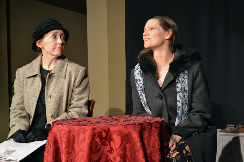 Christine Andersen (left) stars as Rose Arnott and Allison Eddyblouin stars as Lotty Wilton in River Company's "Enchanted April," playing through Sunday, May 5. (Christine LaPado-Breglia photo)