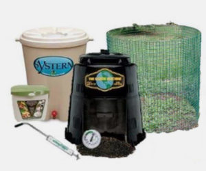 All composting supplies and rain barrels are available for preorder only. Get one of each and be ready to conserve precious water and make compost to improve garden soil.