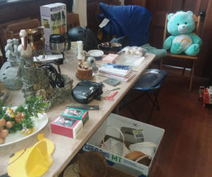 Some of the items featured at the indoor yard sale