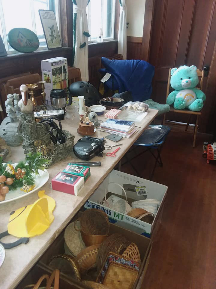 Some of the items featured at the indoor yard sale