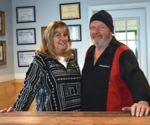 Kim and Bob Carew own Coastal Motors, a new auto repair shop in North Newcastle. The garage opened early this year. (Alexander Violo photo)