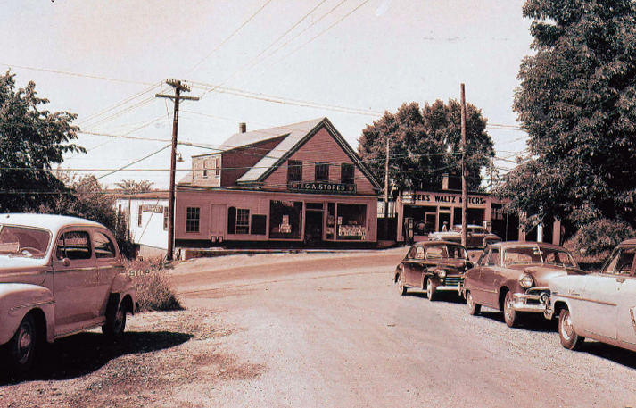 The Thomas E. Gay & Son store on Main Street, viewed from Glidden Street. At the time of the robbery, the Gays lived in the apartment on the second floor at the rear. They heard nothing.