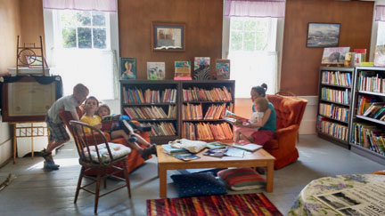 People enjoy relaxing and reading at Whitefield Library.