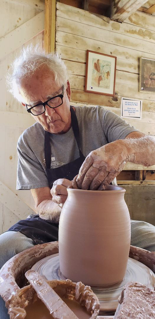 McCabe Coolidge at work on his pottery. (Photo courtesy Alida Zimmerman)