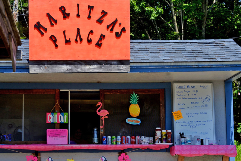 Maritza's Place serves Puerto Rican and American fare at the Montsweag Flea Market in Woolwich. (Nettie Hoagland photo)