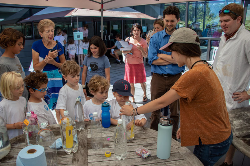 Visitors learn about water density at Bigelow Laboratory for Ocean Sciences. The laboratory will hold its annual open house on its campus in East Boothbay Friday, July 19 from 10 a.m. to 2 p.m.