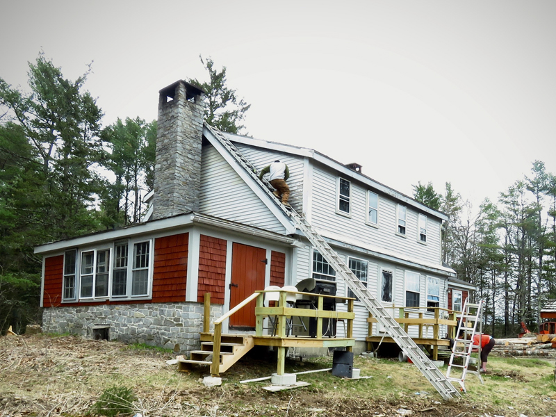 Restoration work is underway at the Otis Benner farmhouse in Waldoboro.