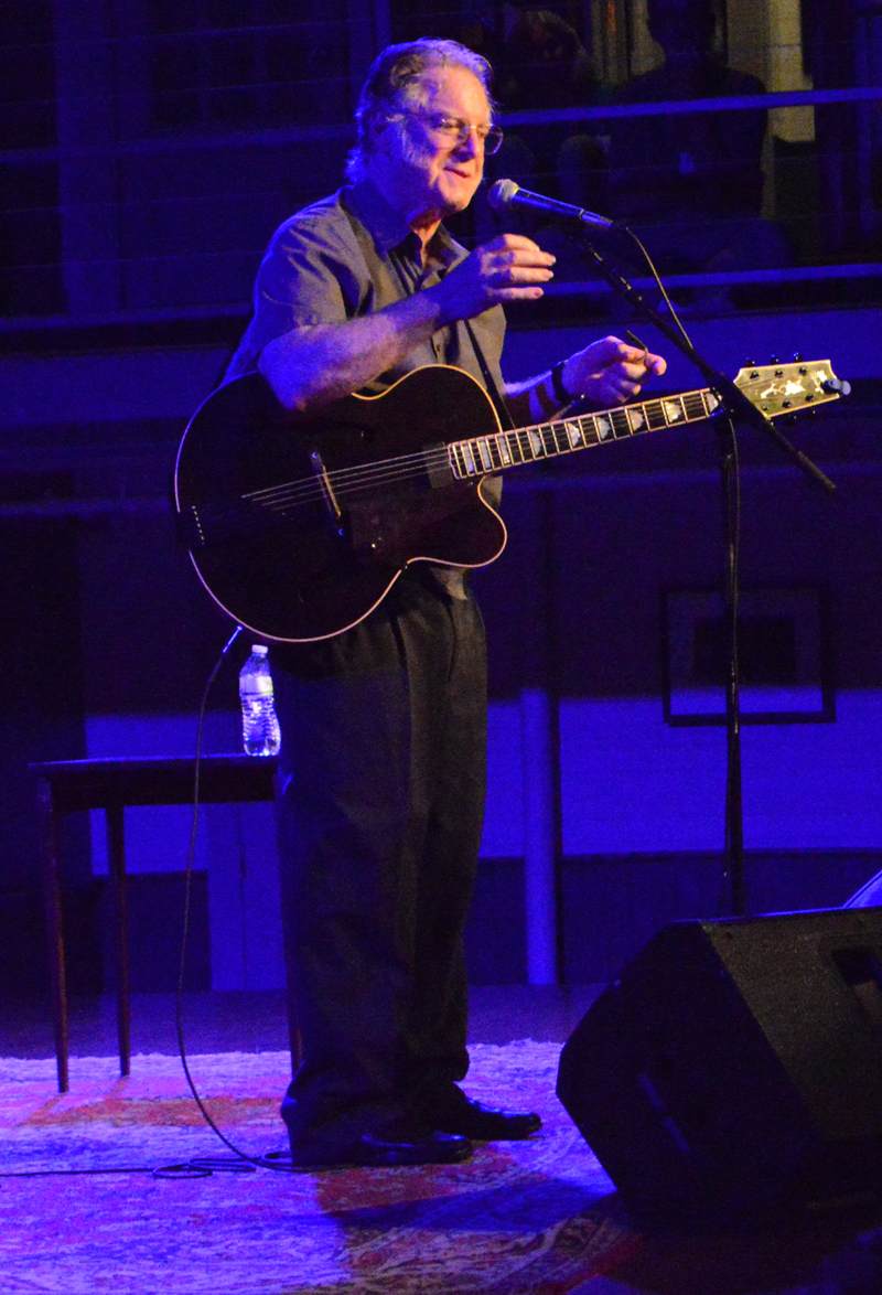 John Sebastian tells an anecdote from his 50-plus years working in the music industry at the Opera House at Boothbay Harbor on Thursday, July 25. (Evan Houk photo)