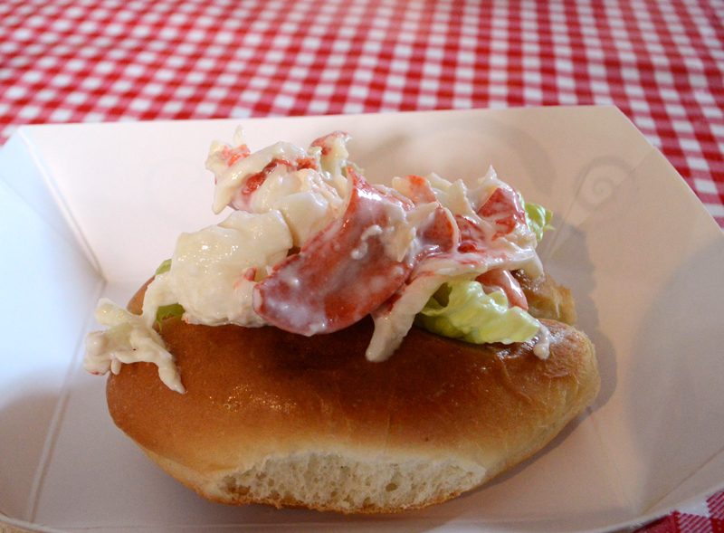 A mini lobster roll at The Lobster Haul, the second stop on Red Cloak Tours' Historic Tidbit Tasting Tour of Damariscotta on Wednesday, July 31. (Evan Houk photo)