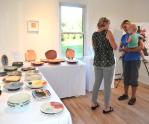The retail shop in the new Joan Pearson Watkins House in Edgecomb, now part of the Watershed Center for the Ceramic Arts campus. (Jessica Clifford photo)