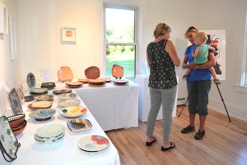 The retail shop in the new Joan Pearson Watkins House in Edgecomb, now part of the Watershed Center for the Ceramic Arts campus. (Jessica Clifford photo)