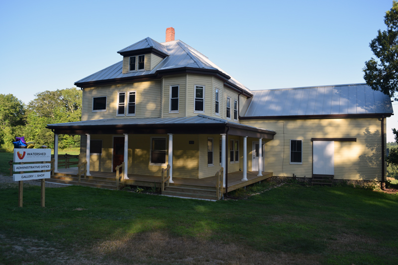 The Watershed Center for the Ceramic Arts' building at 103 Cochran Road in Edgecomb has a new Americans with Disabilities Act-compliant ramp and porch. (Jessica Clifford photo)