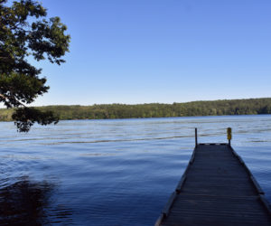 A view from the state boat launch on Damariscotta Lake in Jefferson. The state expects construction at the facility to begin soon. (Alexander Violo photo)