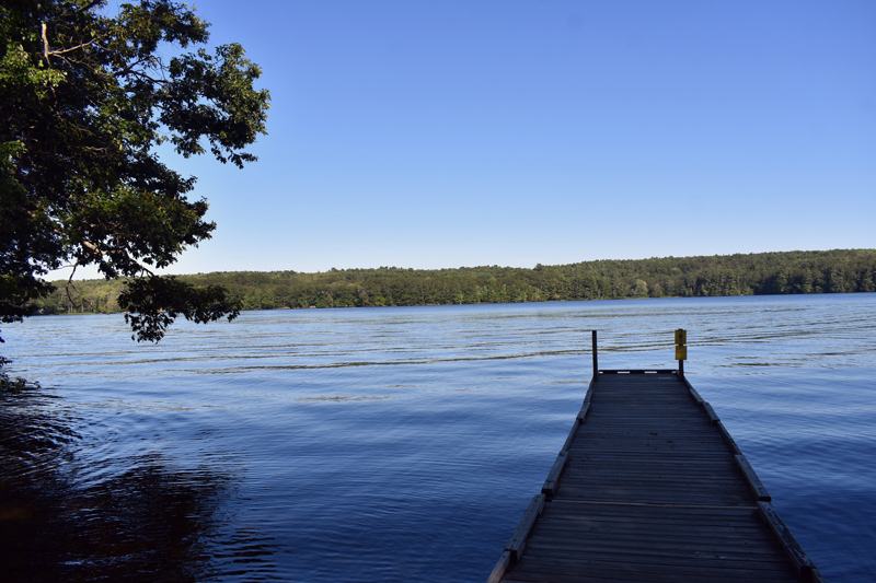 A view from the state boat launch on Damariscotta Lake in Jefferson. The state expects construction at the facility to begin soon. (Alexander Violo photo)