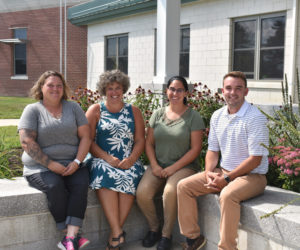 Jefferson Village School has four new teachers this year. From left: Mandi Groth, Jessie Grady, Amanda Flagg, and Sawyer Pinkham. (Alexander Violo photo)