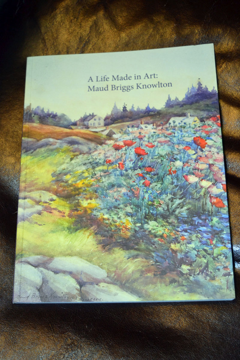 Art imitates life: The cover of the book about the Maud Briggs Knowlton exhibit currently running at the Monhegan Museum of Art & History beautifully matches the flowery scenery on Monhegan Island. (Christine LaPado-Breglia photo)