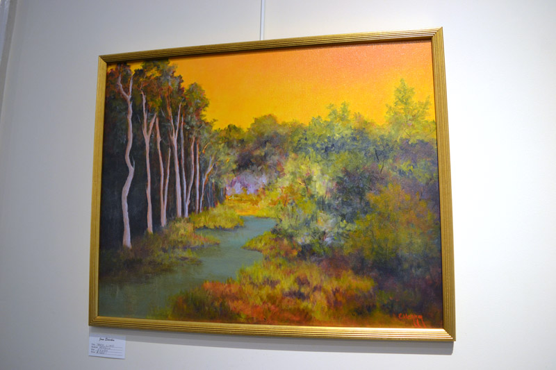 "Tree Line," an acrylic painting by June Elderkin. (Christine LaPado-Breglia photo)