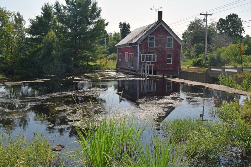 A view of the old mill house above the Clary Lake Dam on Mills Road in Whitefield after the Clary Lake Association's annual meeting Sunday, Aug. 4. (Jessica Clifford photo)