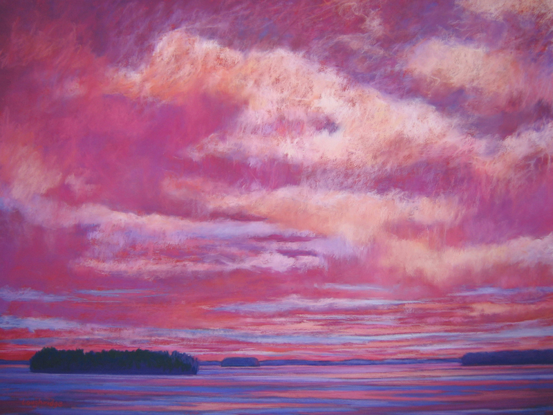 Sally LoughridgeÂ’s original pastel paintingÂ“Â”Red at Night, SailorÂ’s DelightÂ” will be the prize for the patrons drawing at Pemaquid Art GalleryÂ’s "Opening II" reception.