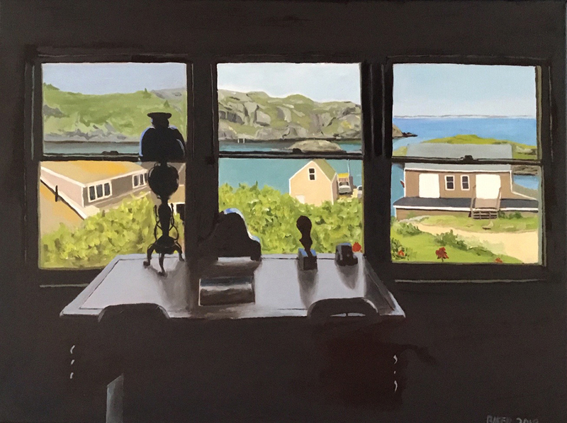 "Library View, Island Inn, Monhegan Island," a painting by George Baker currently on exhibit in the "Monhegan and the Islands" show at Kefauver Studio & Gallery in Damariscotta. (Image courtesy Will Kefauver)