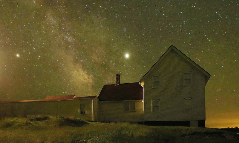 "Milky Way Over the Lighthouse Keeper's House," a photograph by the late Steven R. Dunn. (Image courtesy Will Kefauver)