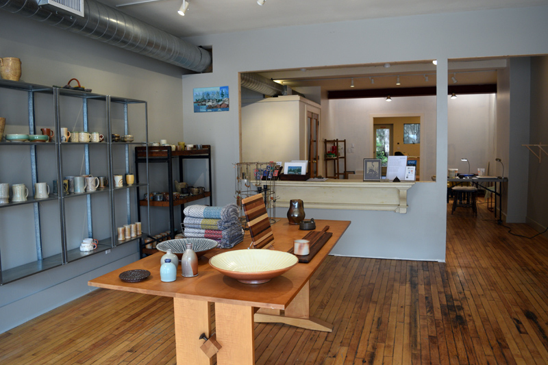 A view of the Midcoast Craft gallery and class space at 75 Main St. in Wiscasset. (Jessica Clifford photo)