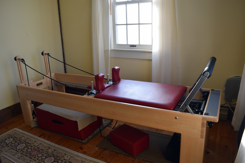 The reformer, a piece of Pilates equipment at Pilates and Feldenkrais Studio in Damariscotta. (Jessica Clifford photo)