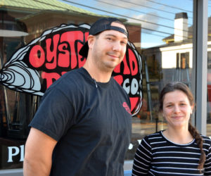 Nick Krunkkala is the head chef and Caroline Zeller the baker at the new Oysterhead Pizza Co. in downtown Damariscotta. (Maia Zewert photo)