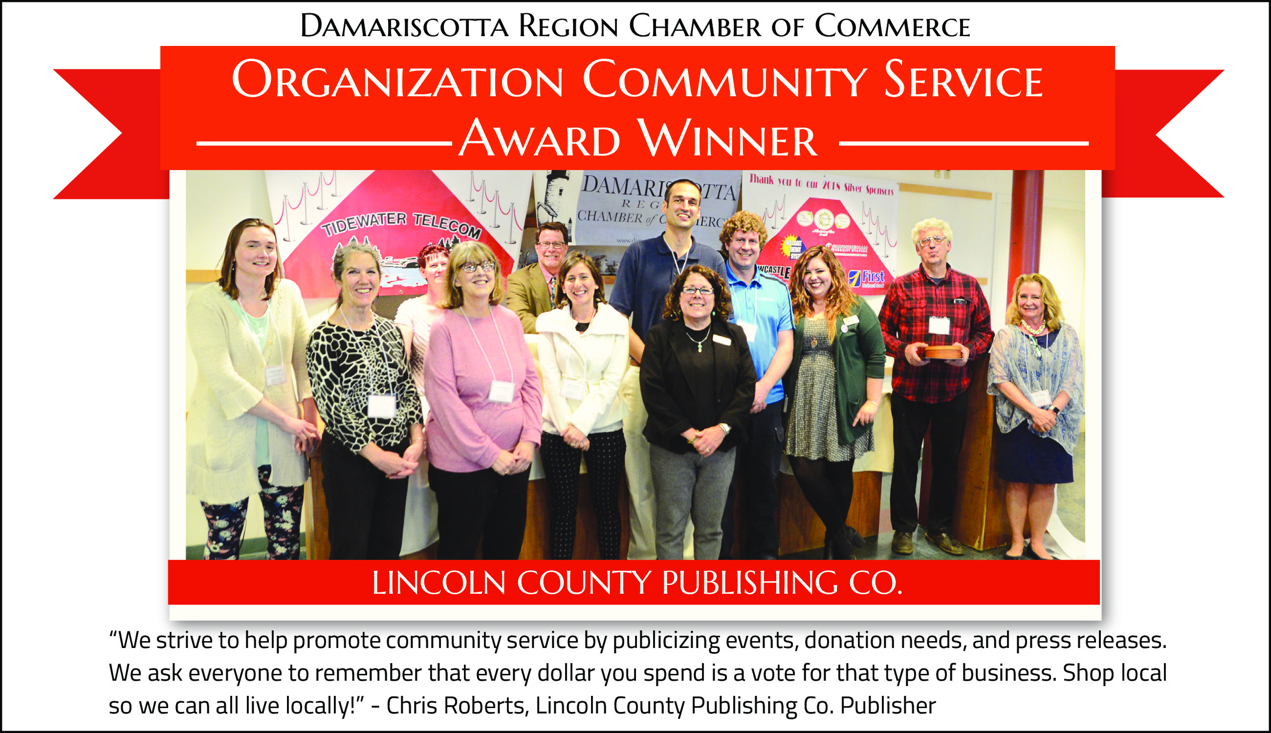 First Place, Self-Promotion Chamber Award, Staff