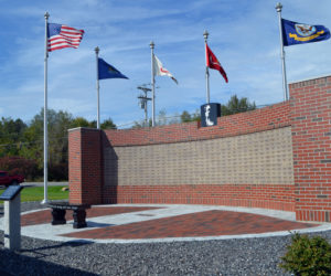 The new POW/MIA memorial at American Legion state headquarters in Winslow bears the names of Maine service members who are prisoners of war or missing in action, including six from Lincoln County. (Charlotte Boynton photo)