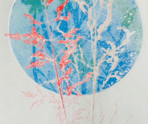 "Healthy Planet," a monotype by Kay Miller.