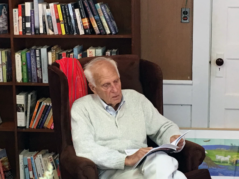 Longtime Whitefield resident and award-winning author Fred Lipp reads on Saturday, Sept. 28 at the inaugural Author's Corner event. (Photo courtesy Whitefield Library & Community Center)