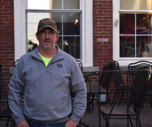 Bill Clark, co-founder of Damariscotta Pumpkinfest, at King Eider's Pub in Damariscotta on Friday, Nov. 1. Clark will continue to volunteer on weekends, but will no longer serve as chair of the festival's pumpkin drop, regatta, and weigh-offs. (Evan Houk photo)