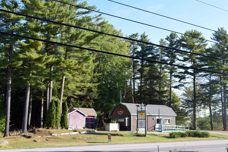 The Abenaki Trading Co. property at 48 Route 1 in Edgecomb remains on the market after a prospective buyer's plan to build a restaurant at the site did not come to fruition. (Jessica Clifford photo, LCN file)