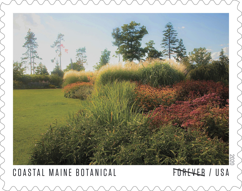 Coastal Maine Botanical Gardens will be one of the garden venues featured in the 2020 Forever stamp series from the U.S. Postal Service titled American Gardens. (Image courtesy David P. Coleman/U.S. Postal Service)