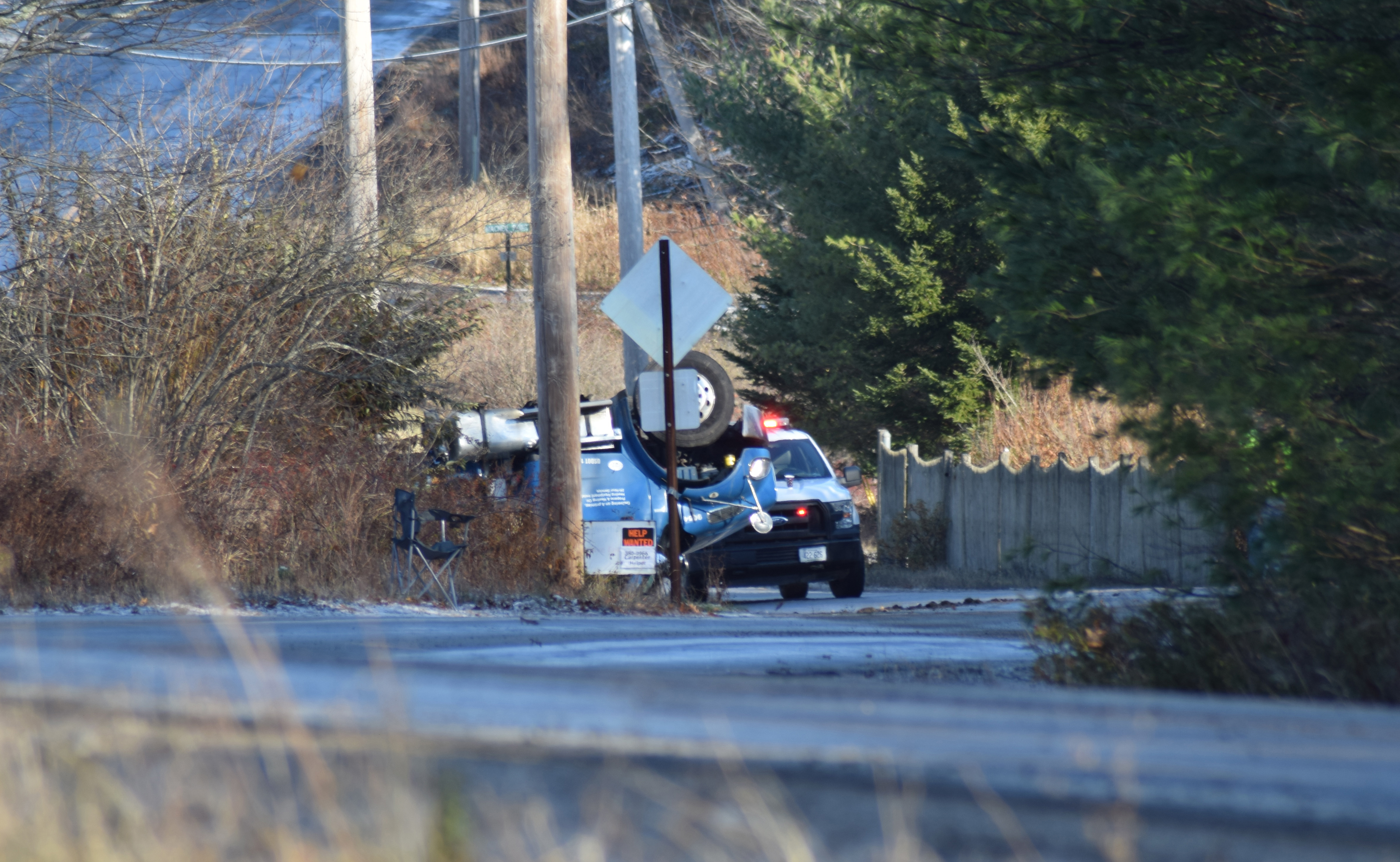 Update Propane Truck Rolls Over in Newcastle, Leak Closes Route 215