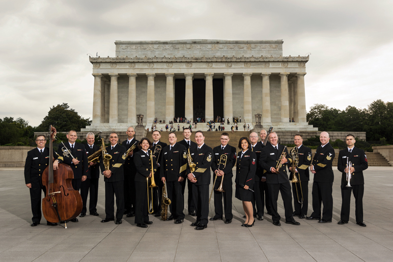 The U.S. Navy's premier jazz band, The Commodores. (Photo courtesy Opera Hoiuse at Boothbay Harbor)