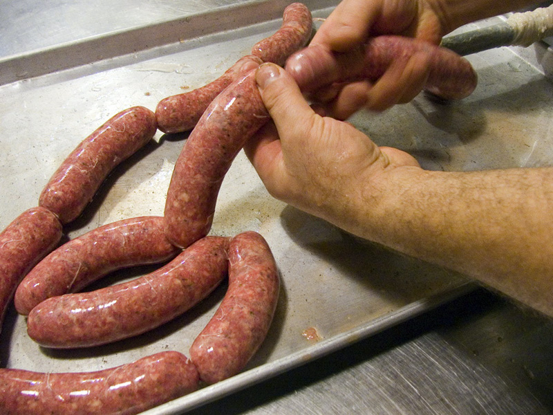 Learn to make sausage at East Forty Farm.